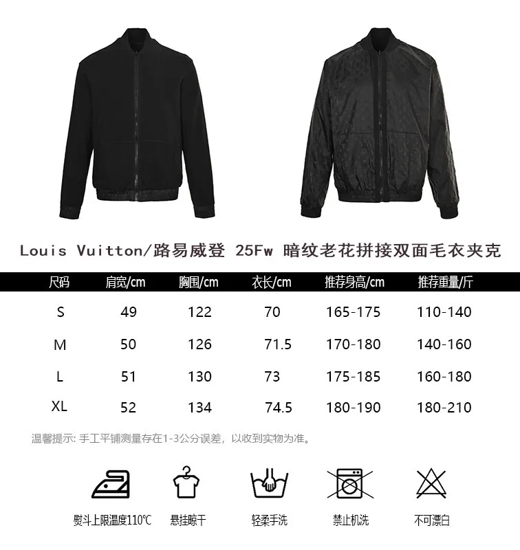 Louis Vuitton/Louis Vuitton 25Fw dark pattern old flower stitching double-sided sweater jacket